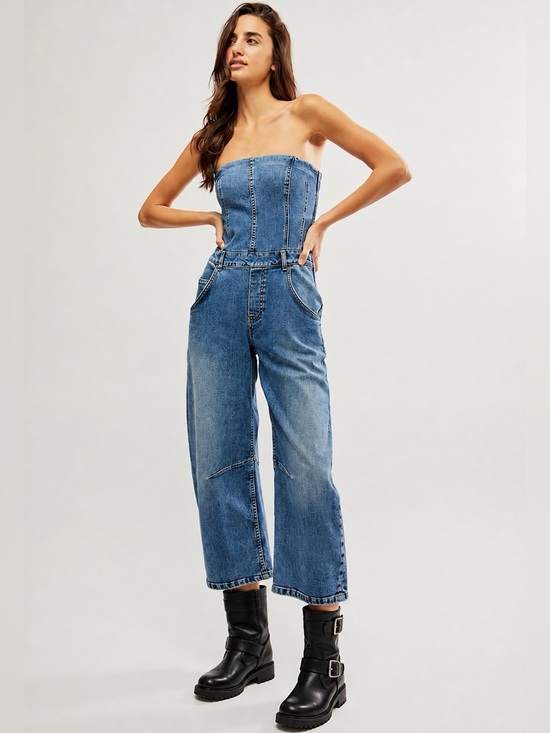 Pants - We the Free Je Suis Pret Barrel Corest Jumpsuit Boho Festival Size M